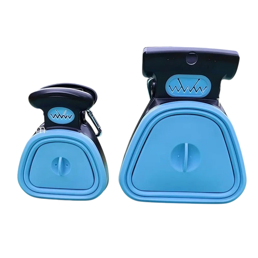Dog Pooper Scooper Foldable Travel Portable Pet Poop Pick up Tool with Biodegradable Refill Bags Roll Outdoor Hiking Camping Set