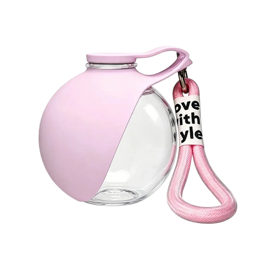 Portable Dogs Drinking Bottle with Silicone Bowl, 285Ml Leak-Proof Dog Drinking Bottle for Cats and Dogs,Outdoor Walks and Hikes
