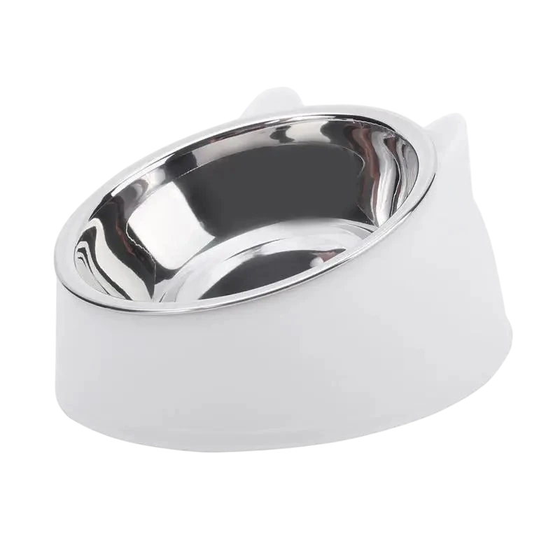 1/2/5Pcs Cat Bowl Creative Inclined Kitten Puppy Food Feeding Bowls Stainless Steel Cats Drinking Feeder Pet Dogs Cats Feeders