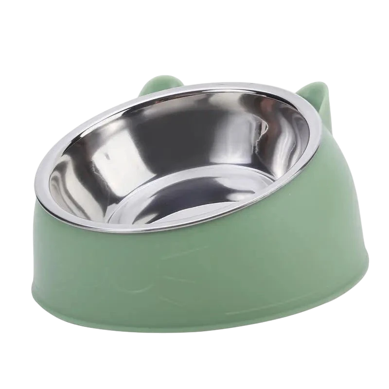 1/2/5Pcs Cat Bowl Creative Inclined Kitten Puppy Food Feeding Bowls Stainless Steel Cats Drinking Feeder Pet Dogs Cats Feeders