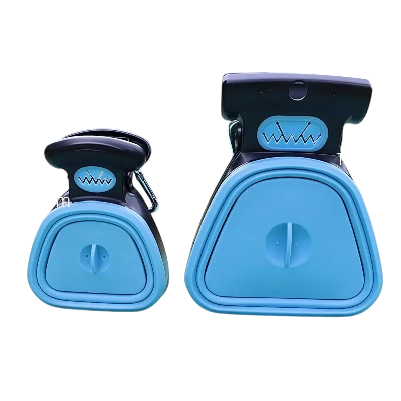Dog Pooper Scooper Foldable Travel Portable Pet Poop Pick up Tool with Biodegradable Refill Bags Roll Outdoor Hiking Camping Set