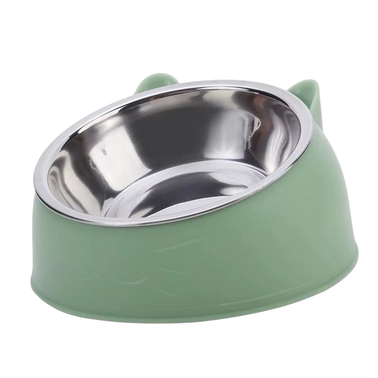 1/2/5Pcs Cat Bowl Creative Inclined Kitten Puppy Food Feeding Bowls Stainless Steel Cats Drinking Feeder Pet Dogs Cats Feeders