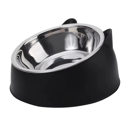 1/2/5Pcs Cat Bowl Creative Inclined Kitten Puppy Food Feeding Bowls Stainless Steel Cats Drinking Feeder Pet Dogs Cats Feeders
