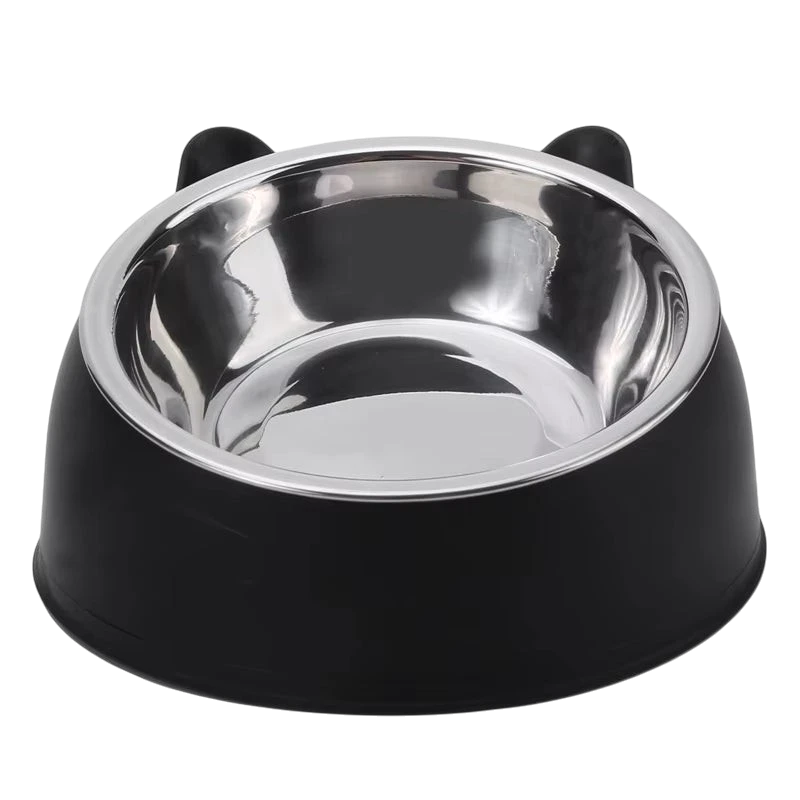 1/2/5Pcs Cat Bowl Creative Inclined Kitten Puppy Food Feeding Bowls Stainless Steel Cats Drinking Feeder Pet Dogs Cats Feeders