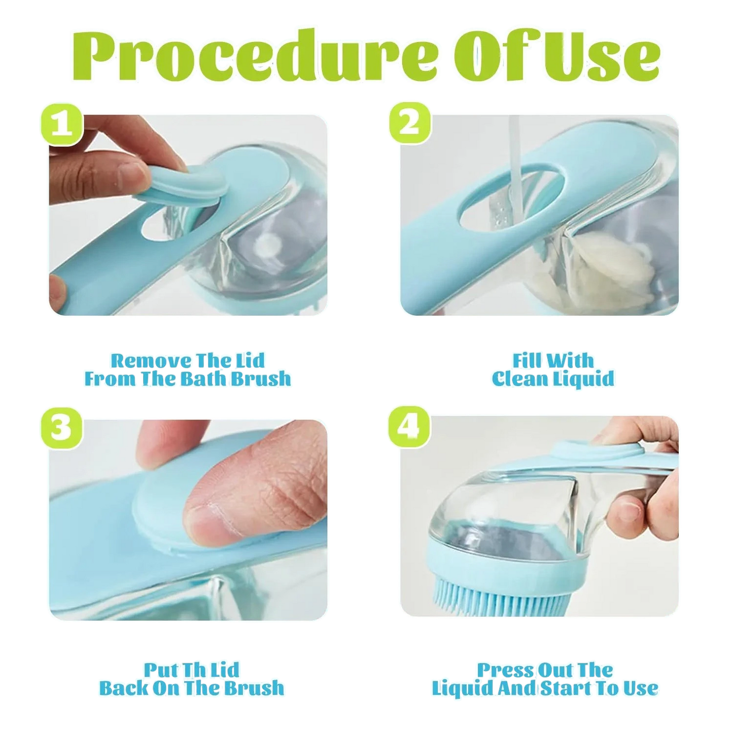 Pet Bath Brush with Shampoo Dispenser for Dogs & Cats, Ergonomic Handle, Gentle Massage Grooming Tool, Easy to Use, Essential Dog Bath Supply