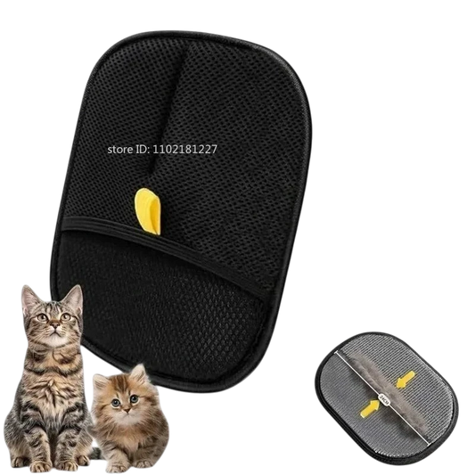 Pet Hair Removal Set Tool Reusable Static Removal Gloves Double-Sided Grooming Gloves Remove Dog Cat Fur Hair for Carpets Sofa