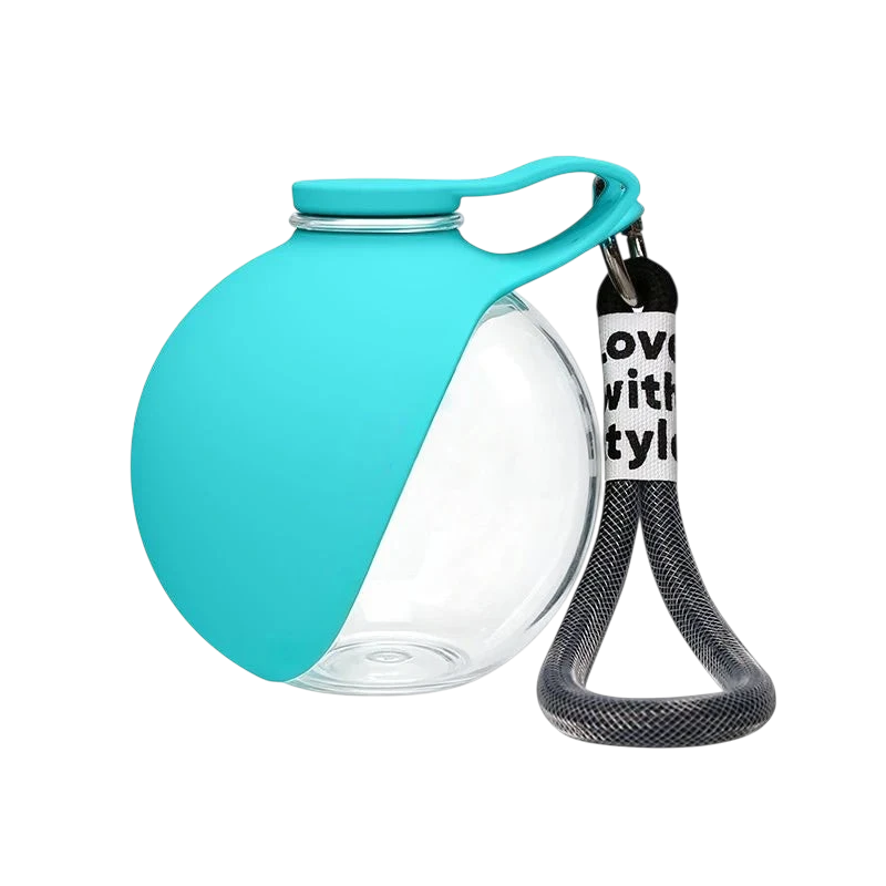 Portable Dogs Drinking Bottle with Silicone Bowl, 285Ml Leak-Proof Dog Drinking Bottle for Cats and Dogs,Outdoor Walks and Hikes