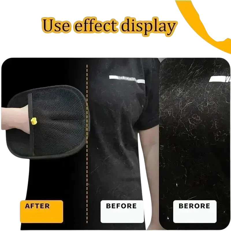 Pet Hair Removal Set Tool Reusable Static Removal Gloves Double-Sided Grooming Gloves Remove Dog Cat Fur Hair for Carpets Sofa