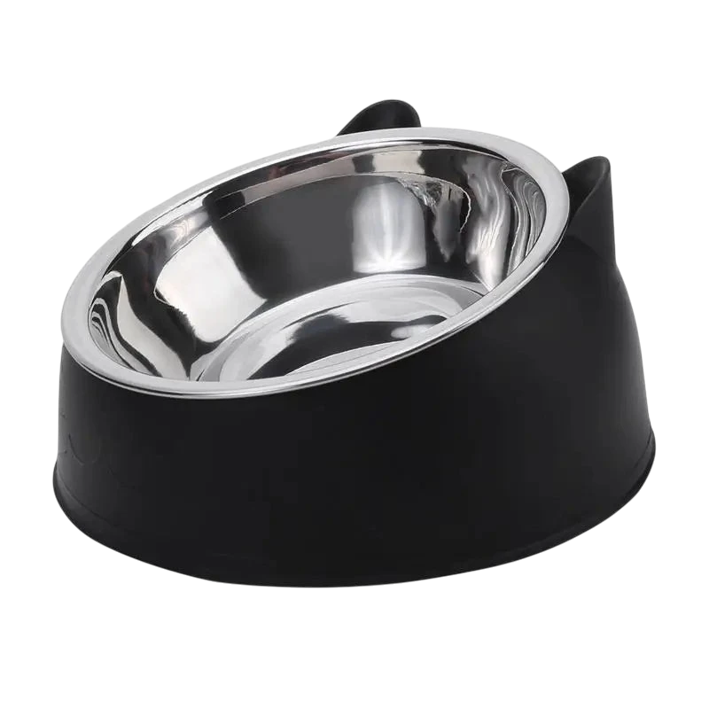 1/2/5Pcs Cat Bowl Creative Inclined Kitten Puppy Food Feeding Bowls Stainless Steel Cats Drinking Feeder Pet Dogs Cats Feeders