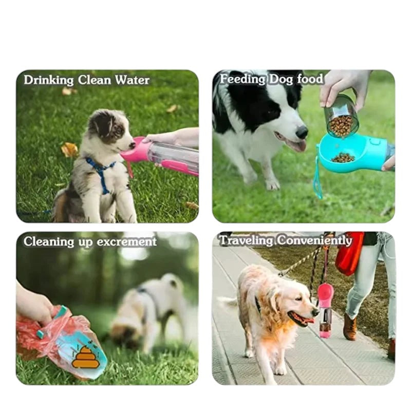 Outdoor Travel Pet Water Bottle Portable Dog Cat Drinking Bowl Water Dispenser Feeder with Shovel for All Pets